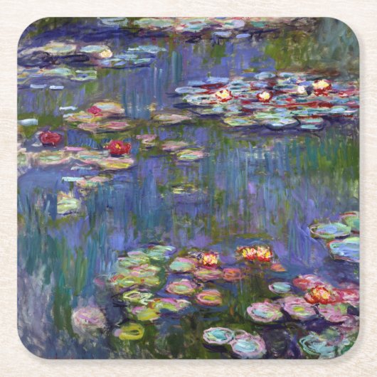 Wasserliliensee, Monet Rechteckiger Pappuntersetzer (Vorderseite)