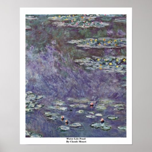 Wasserlilienweiher von Claude Monet Poster (Vorne)