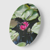 Wasserliliken Große Wanduhr (Winkel)
