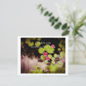 Wasserliliken und Koi-Teich Einladung (Stehend Vorderseite)