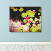 Wasserliliken und Koi-Teich Leinwanddruck (Insitu (Holzboden))