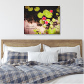 Wasserliliken und Koi-Teich Leinwanddruck (Insitu (Schlafzimmer))