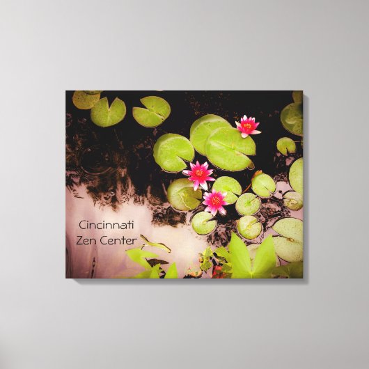 Wasserliliken und Koi-Teich Leinwanddruck (Vorderseite)