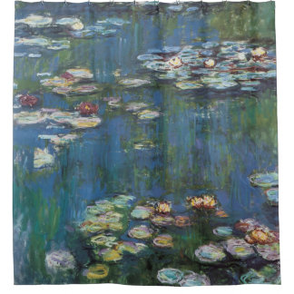 Wasserliliken von Claude Monet, impressionistische Duschvorhang