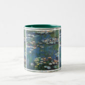 Wasserliliken von Claude Monet, impressionistische Zweifarbige Tasse (Mittel)