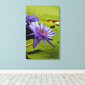 Wasserlililie gepackte Canvas Leinwanddruck (Insitu (Holzboden))