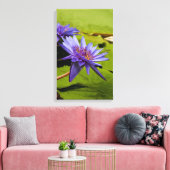 Wasserlililie gepackte Canvas Leinwanddruck (Insitu (Wohnzimmer))