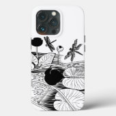 Wasserlililienschwarze Grafik Case-Mate iPhone Hülle (Rückseite)