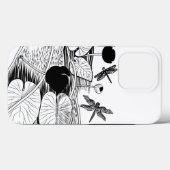 Wasserlililienschwarze Grafik Case-Mate iPhone Hülle (Rückseite (Horizontal))