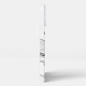 Wasserlililienschwarze Grafik iPhone Hülle (Rechte Seite)