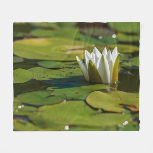 Wasserlily Blossom Fleecedecke (Vorderseite (Horizontal))