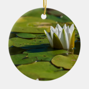 Wasserlily Blossom Keramik Ornament