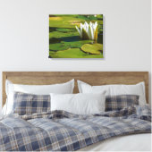 Wasserlily Blossom Leinwanddruck (Insitu (Schlafzimmer))