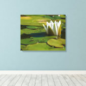 Wasserlily Blossom Leinwanddruck (Insitu (Holzboden))