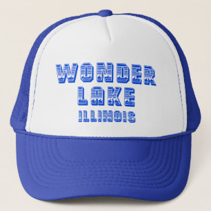 Wasserlinie-Fernlastfahrer-Hut Wonder See-Illinois Truckerkappe