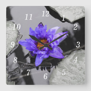 Wasserlischlampe Quadratische Wanduhr