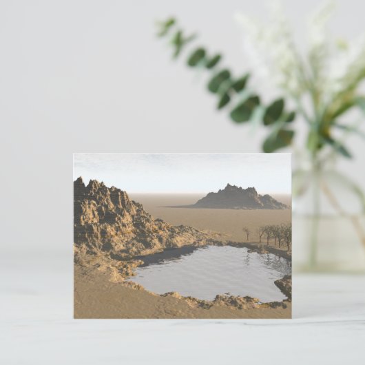 Wasserloch Postkarte (Stehend Vorderseite)