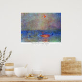 Wasserloo-Brücke, die Sonne im Nebel von Claude Mo Poster (Küche)