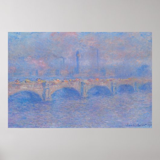Wasserloo-Brücke, Effekt des Nebels von Claude Mon Poster (Vorne)