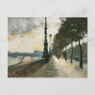 Wasserloo-Brücke in der Sonne von Lesser Ury Postkarte