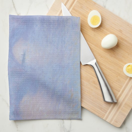 Wasserloo-Brücke, Nebeleffekt von Claude Monet Geschirrtuch (Viertel Falte)