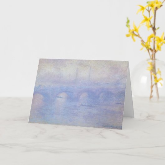 Wasserloo-Brücke, Nebeleffekt von Claude Monet Karte (Gelbe Blume)