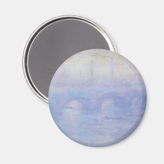 Wasserloo-Brücke, Nebeleffekt von Claude Monet Magnet (Vorderseite/Rückseite)