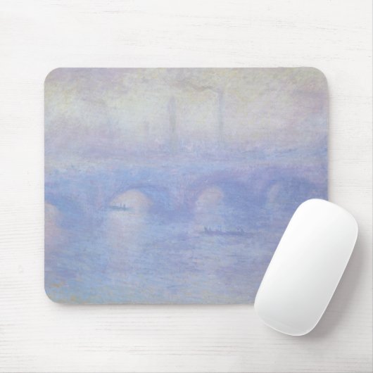 Wasserloo-Brücke, Nebeleffekt von Claude Monet Mousepad (Mit Mouse)