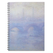 Wasserloo-Brücke, Nebeleffekt von Claude Monet Notizblock (Vorderseite)