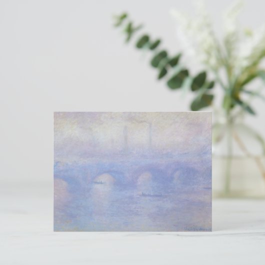 Wasserloo-Brücke, Nebeleffekt von Claude Monet Postkarte (Stehend Vorderseite)