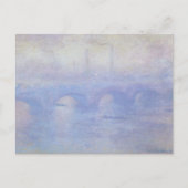 Wasserloo-Brücke, Nebeleffekt von Claude Monet Postkarte (Vorderseite)