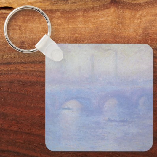 Wasserloo-Brücke, Nebeleffekt von Claude Monet Schlüsselanhänger (Vorderseite)