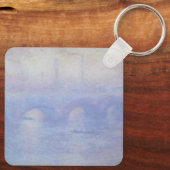 Wasserloo-Brücke, Nebeleffekt von Claude Monet Schlüsselanhänger (Rückseite)