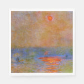 Wasserloo-Brücke, Sonnenlicht im Nebel, Serviette (Vorderseite)