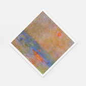 Wasserloo-Brücke, Sonnenlicht im Nebel, Serviette (Ecke)