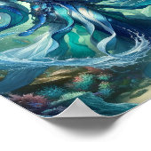 Wassermagierin: Erhabene Beherrscherin der Fluten Poster (Ecke)