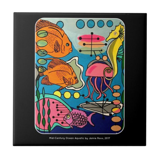 Wassermalerei des Mitte- des Fliese (Vorderseite)