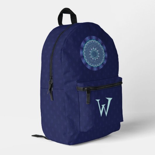 Wassermandala Bedruckter Rucksack (Rückseitige Ecke links)