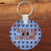 Wassermanlochabdeckung Rustikal. Kalifornien Schlüsselanhänger (Vorderseite)