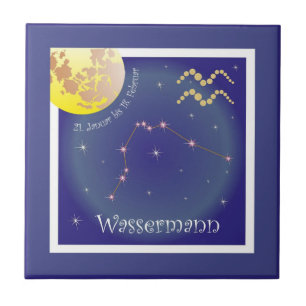 Wassermann 21. Januar bis 18. Februar Fotofliese Fliese