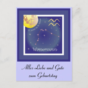 Wassermann 21. Januar bis 18. Februar Postkarte