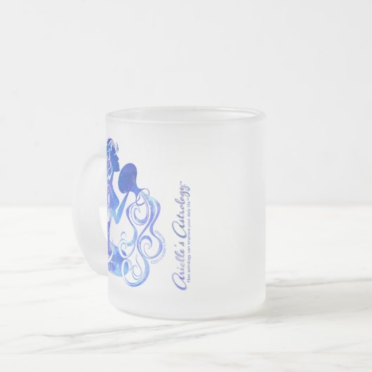 Wassermann-Astrologie-Tasse Mattglastasse (Vorderseite Links)