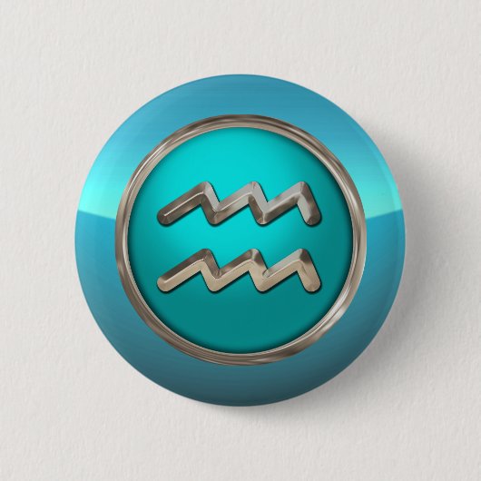 Wassermann-astrologisches Zeichen Button (Vorderseite)
