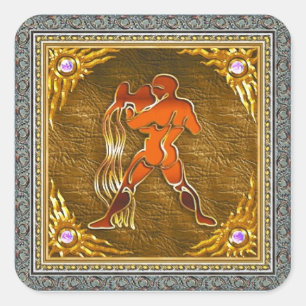 Wassermann-Aufkleber Quadratischer Aufkleber