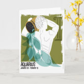 Wassermann der Wasser-Träger-Tierkreis Karte (Gelbe Blume)