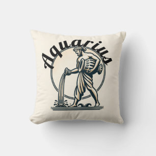 Wassermann der Wassermann Vintage Tierkreiszeichen Kissen