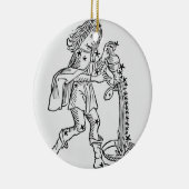 Wassermann (der Wasserträger) eine Illustration Keramikornament (Rechts)