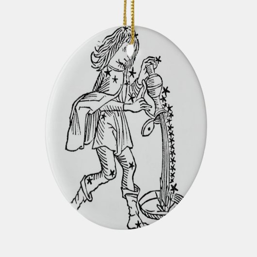 Wassermann (der Wasserträger) eine Illustration Keramikornament (Rechts)