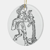 Wassermann (der Wasserträger) eine Illustration Keramikornament (Links)