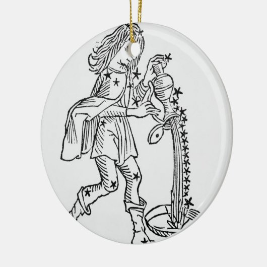Wassermann (der Wasserträger) eine Illustration Keramikornament (Links)
